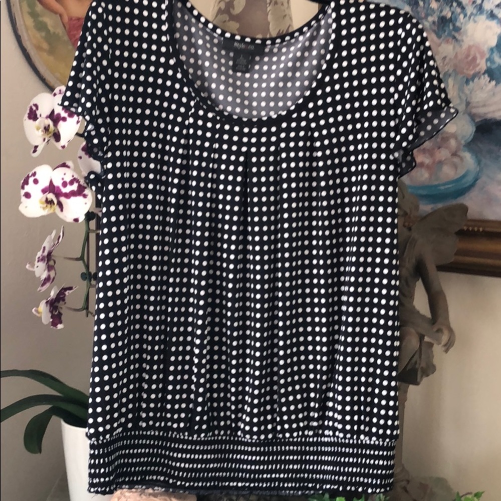 Ladies top,  blouson style, size Large